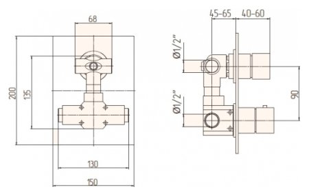 Термостат Migliore Kvant ML.KVT-2778 Cr для душа 
