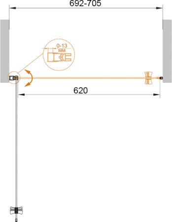 Душевая дверь в нишу Cezares Eco B-1-70-P-Cr стекло punto 