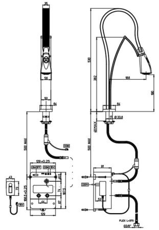 Смеситель для кухни Paini Hybrid HKPA557TKKM Сталь PVD 
