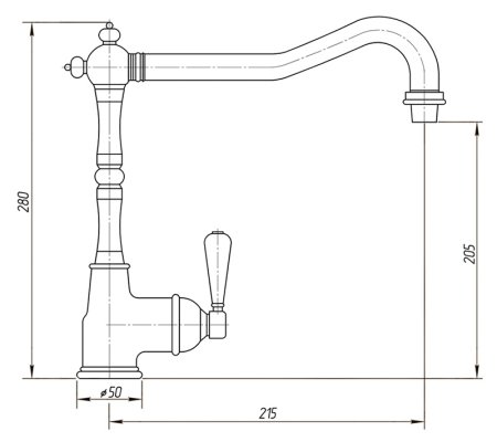 Смеситель Migliore Ermitage ML.CUC-7083.Bl Cr для кухонной мойки 