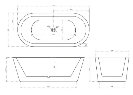 Акриловая ванна ABBER AB9345-1.7 