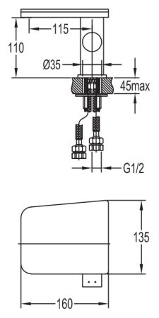 Смеситель Cezares Cascado F LS 01 W0 для раковины 