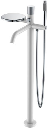 Смеситель для ванны Boheme Stick 129-WCR.2 Белый Хром 