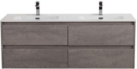 Тумба с раковиной BelBagno KRAFT-1200-4C-SO-2-CG Cemento Grigio 