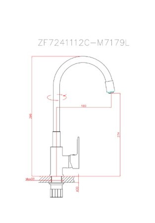 Смеситель однорычажный для кухни с силиконовым гибким изливом HAIBA HB70113-8 белый 