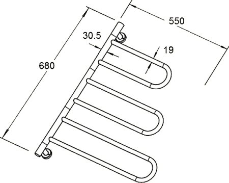Полотенцесушитель электрический Zorg AZR HT-05 BR бронза 