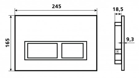 Клавиша для инсталляции ESBANO PRK-12MB матовый черный 