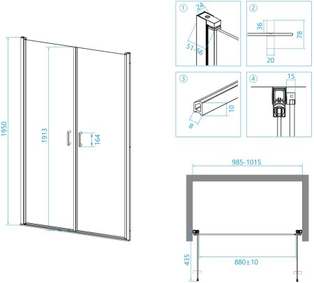 Душевая дверь RGW LE-06 