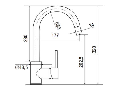 Смеситель для кухни Longran Logic LM2101 Трюфель 