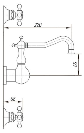 Смеситель Migliore Arcadia ML.ARC-8370 Br для раковины 