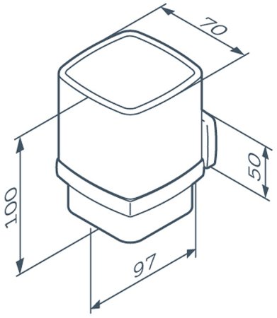 Стакан для зубных щеток AM.PM Gem A9034322 Черный Белый 