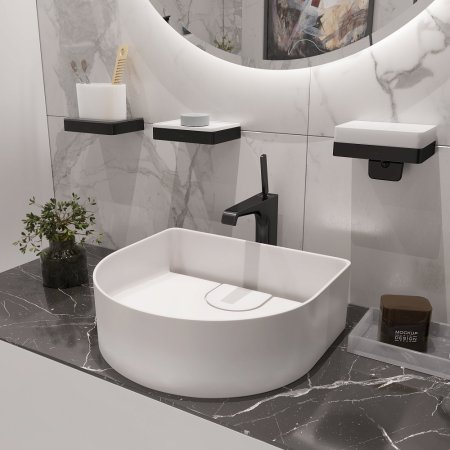 Смеситель Axor Citterio E 36103340 для раковины, шлифованный черный 