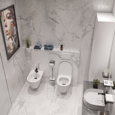 Смеситель Axor Citterio E 36103340 для раковины, шлифованный черный 