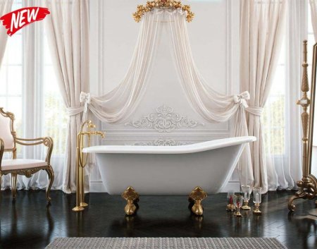 Ванна отдельностоящая из литьевого мрамора Эстет Царская 170 170x73 