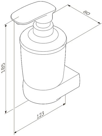 Дозатор жидкого мыла AM.PM Sensation A3036900 хром/матовое стекло 