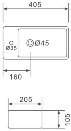 Раковина Gappo 40 R GT706R Белая 