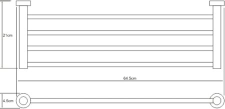 Полка WasserKRAFT Donau K-9411 для полотенец 