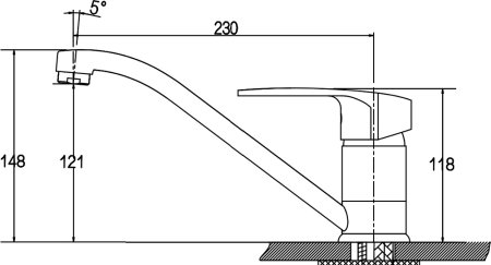 Смеситель для кухни Kaiser Guss 68033 Хром 