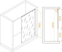 Душевая перегородка RGW WA-034 1200