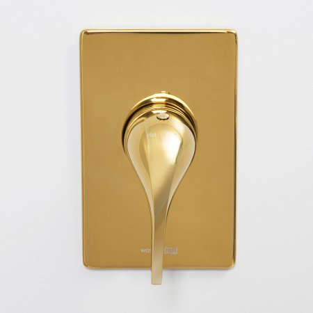 Смеситель WasserKRAFT Sauer 7151 с внутренней частью, для душа золото глянцевое 