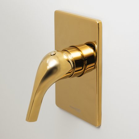 Смеситель WasserKRAFT Sauer 7151 с внутренней частью, для душа золото глянцевое 