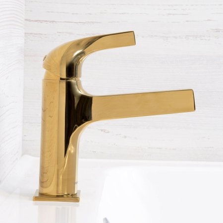 Смеситель WasserKRAFT Sauer 7103 для раковины, золото глянцевое 