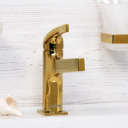 Смеситель WasserKRAFT Sauer 7103 для раковины, золото глянцевое 