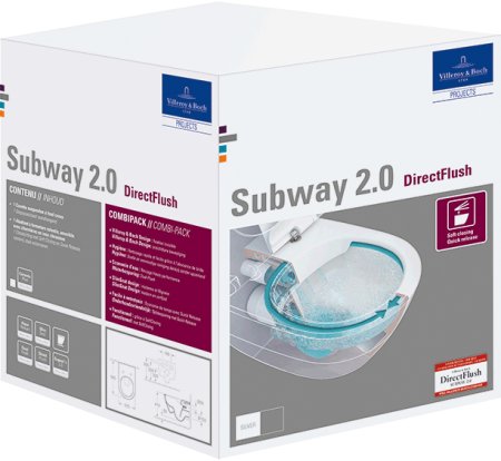Унитаз подвесной Villeroy & Boch Subway 2.0 5614R2R1 альпийский белый 