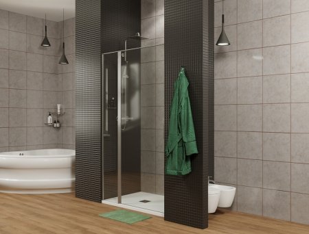 Душевая дверь Allen Brau Priority 140 3.31035.BA профиль Серебро браш стекло прозрачное 