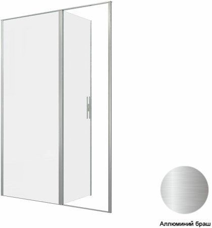 Душевая дверь Allen Brau Priority 140 3.31035.BA профиль Серебро браш стекло прозрачное 