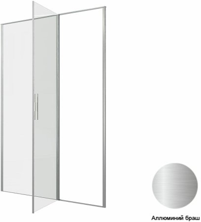 Душевая дверь Allen Brau Priority 140 3.31035.BA профиль Серебро браш стекло прозрачное 