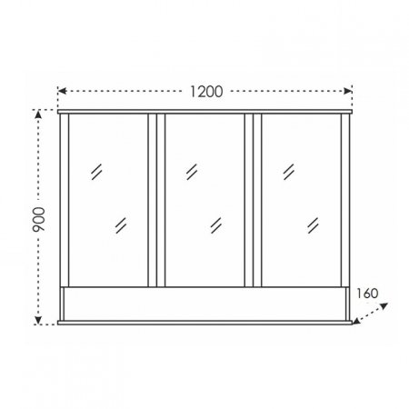 Зеркало-шкаф Санта Вегас 120 