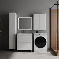 Колонна универсальная STYLE LINE "Бергамо L" с корзиной, Люкс Плюс антискрейтч белый глянец