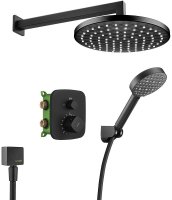 Душевая система Swedbe Platta 5564B с термостатом Черная матовая Душевая система Swedbe Platta 5564B с термостатом Черная матовая