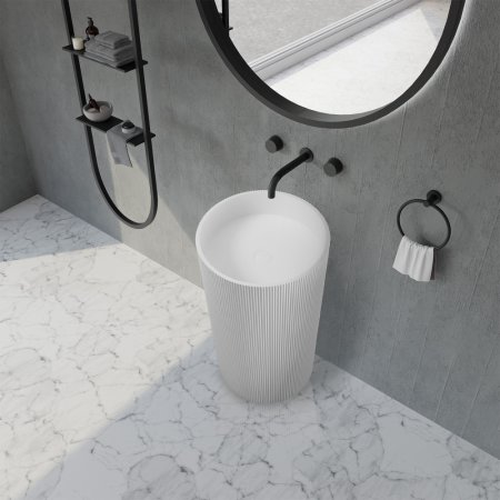 Раковина отдельностоящая ABBER Stein AS2501-H белая матовая 