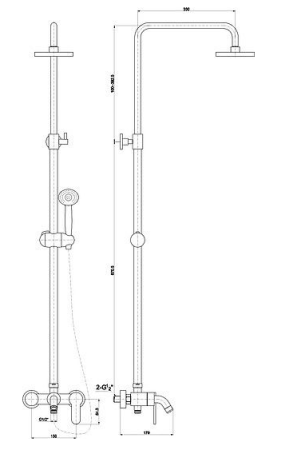 Душевая система Timo Polo SX-1100 Chrome хром 