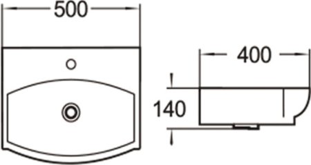 Раковина SantiLine SL-2024 белая 