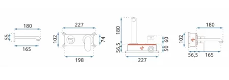 Смеситель для раковины без донного клапана Rea Hyper REA-B2060 