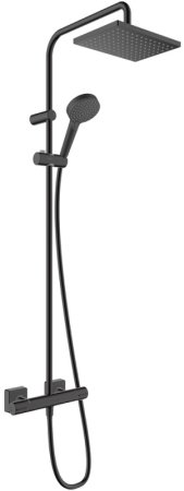 Душевая система Hansgrohe Vernis Shape Showerpipe 230 1jet EcoSmart 26097670 с термостатом Черный матовый 