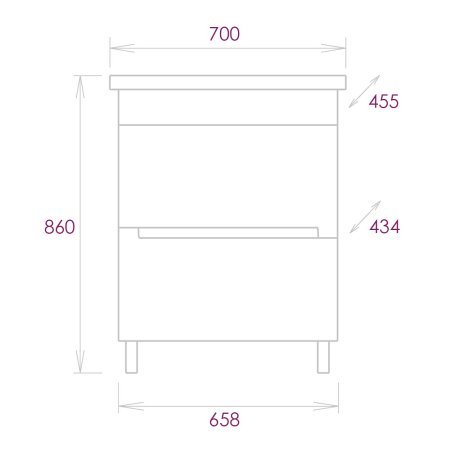 Тумба с раковиной Onika Джордан 70.12 