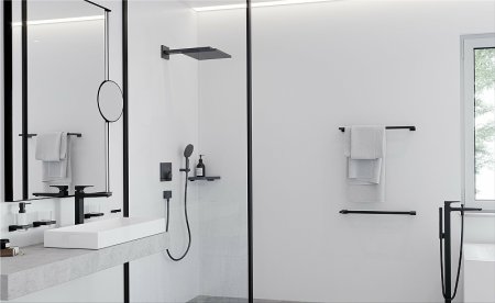Полотенцедержатель Hansgrohe AddStoris 41747670 Черный матовый 