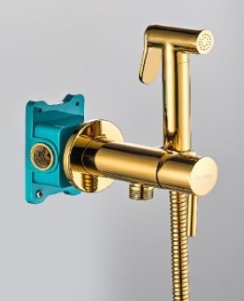 Гигиенический душ со смесителем ALMAes Benito AL-859-08 Золото 