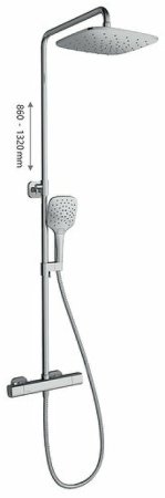 Душевая система Ravak 10  Free TD F 091.00/150 X070141 с термостатом Хром 