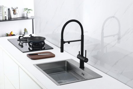 Смеситель Paulmark Magneto Ma213118-401 для кухонной мойки, PVD антрацит 