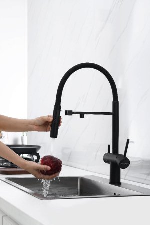 Смеситель Paulmark Magneto Ma213118-401 для кухонной мойки, PVD антрацит 