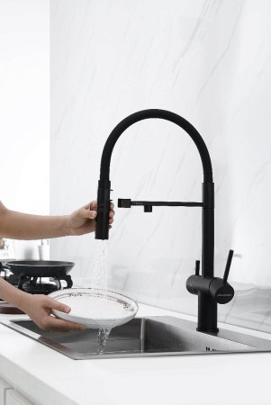 Смеситель Paulmark Magneto Ma213118-401 для кухонной мойки, PVD антрацит 