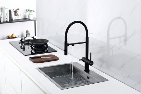 Смеситель Paulmark Magneto Ma213118-401 для кухонной мойки, PVD антрацит 