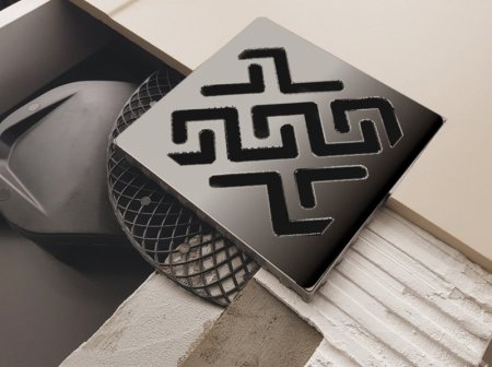 Душевой трап Berges Platz Antik 150x150 091161 с решеткой Хром 