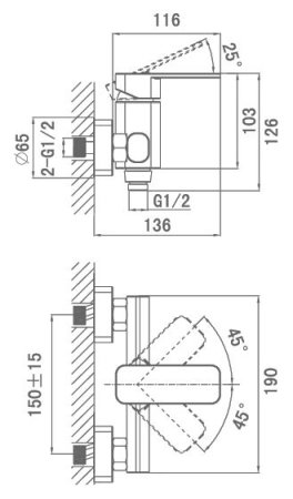 Смеситель D&K Altportel Rhein DA1333101 для душа 