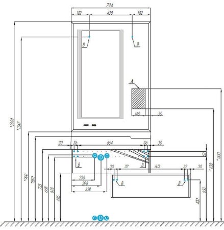 Зеркало Aquaton Сакура 80 1A236502SKW80 с подсветкой с сенсорным выключателем с антизапотеванием и часами 